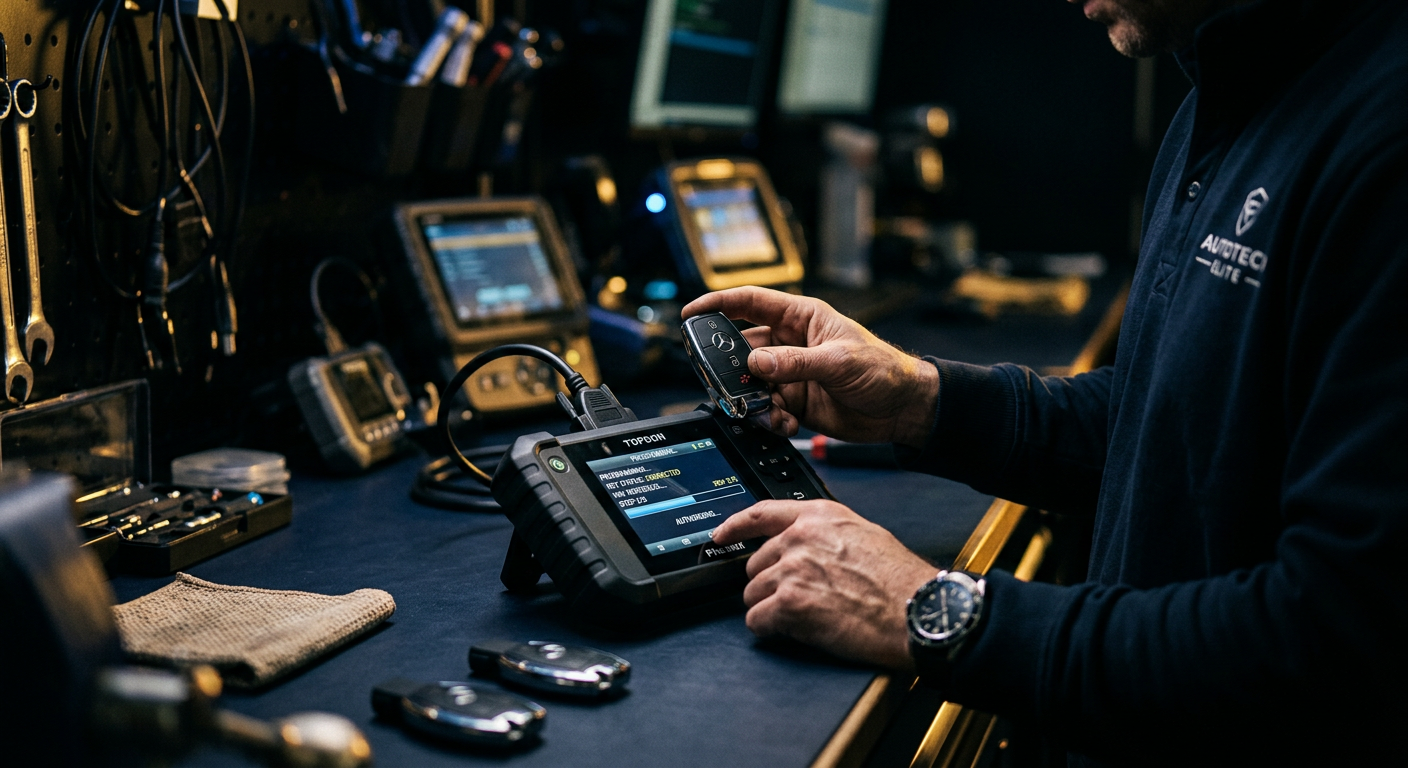 Autosleutelservice Utrecht specialist programmeert een autosleutel